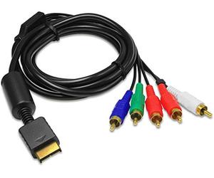 Eaxus® HD Câble composant Convient a PS3 et PS2 Câble AV TV YUV 1,5 mètre plaqué or
