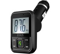 Eaxus® Transmetteur FM Bluetooth - Adaptateur pour autoradio avec kit Mains Libres pour téléphones Portables