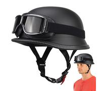 Eayoly Moto Demi-Coque | Casque Baseball Demi-Visage,Chapeau Pilote et Accessoires Costume Lunettes Casquette Pilote pour Hommes et Femmes
