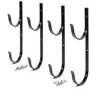 Eayoly Poteau Piscine, Ensemble Crochets Fixation Poteau en Alliage d'aluminium, pour perches télescopiques, écumoires, râteaux à Feuilles, Filet, brosses, Tuyau d'aspiration