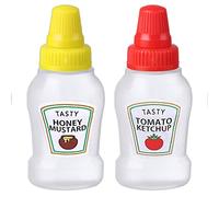 Eayoly Sauce, Bouteille à Presser pour Condiments Bouteilles Ketchup Bouteille Rechargeable Miel/Ketchup/Sauce soja/Vinaigrette, 25ml