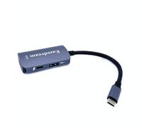 Eazedream Adaptateur de hub de type C pour lunettes Viture Xreal Rokid Rayneo AR (2 Type-C 1 USB)