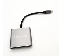 Eazedream Adaptateur Hub Type-C pour lunettes Viture Xreal Rokid Rayneo AR (3 Type C 1 USB)