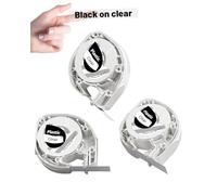 EazeID 16952 Lot de 3 rubans d'étiquettes de rechange en plastique transparent compatibles avec Dymo Letratag Recharges pour étiqueteuse Letra Tag LT 100H 100T QX50 avec recharges pour étiqueteuse 12