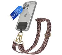 EAZY CASE - Chaîne de téléphone Portable Universelle à Porter en bandoulière Compatible avec n'importe Quelle chaîne de téléphone Portable combinable avec Une Coque à BohoRose Rose Or