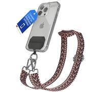 EAZY CASE - Chaîne de téléphone Portable Universelle à Porter en bandoulière Compatible avec n'importe Quelle chaîne de téléphone Portable combinable avec Une Coque à BohoRose Rose Argent