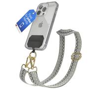 EAZY CASE Chaîne de téléphone portable universelle à suspendre, compatible avec n'importe quelle chaîne de téléphone portable avec étui - Cordon de téléphone portable avec mousqueton pour coque de