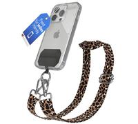 EAZY CASE - Chaîne universelle pour téléphone portable à suspendre compatible avec tous les téléphones portables Chaîne avec étui combinable Cordon pour téléphone portable avec mousqueton Bandoulière