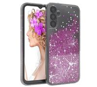 EAZY CASE - Coque à Paillettes - Compatible avec Galaxy A14 5G - Coque en Silicone légère et Brillante, Protection Antichoc Contre Les Chutes en Liquid - Violet