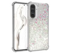 EAZY CASE - Coque à Paillettes - Compatible avec Galaxy A36 - Coque en Silicone légère et Brillante, Protection Antichoc Contre Les Chutes en Liquid - Argent
