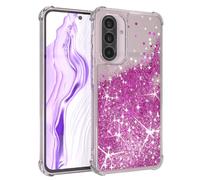 EAZY CASE - Coque à Paillettes - Compatible avec Galaxy A56 - Coque en Silicone légère et Brillante, Protection Antichoc Contre Les Chutes en Liquid - Violet