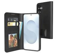 EAZY CASE - Coque à Rabat pour Galaxy S25 Étui téléphone Pliable avec Protection caméra, Fermeture magnétique, Fonction Support et Fente pour Cartes - Coque de téléphone Premium - Noir