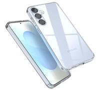EAZY CASE Coque compatible avec Samsung Galaxy S25 Plus - Coque fine transparente en silicone, ultra fine, protection arrière en silicone, coque transparente, claire