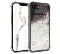 EAZY CASE Coque de protection à paillettes - Compatible avec iPhone 17e, coque de protection en silicone légère et brillante, résistante aux chocs, comme protection contre les chutes, en argent