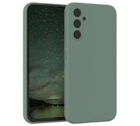 EAZY CASE Coque de protection en silicone pour Galaxy A34 - Vert foncé - Souple - Résistante aux chocs - Avec protection de l'appareil photo - Fine - Protection en TPU - Bumper à minuit - Vert mat