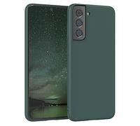 EAZY CASE Coque de protection en silicone pour Galaxy S21 5G, en silicone vert, souple, résistante aux chocs, avec protection de l'appareil photo, fine, protection en TPU, antichoc, vert pin mat