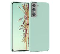 EAZY CASE Coque de protection en silicone pour Galaxy S21 5G, en silicone vert, souple, résistante aux chocs, avec protection de l'appareil photo - Fine - Protection en TPU - Bumper - Vert menthe