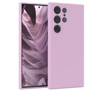 EAZY CASE Coque de protection en silicone pour Galaxy S23 Ultra - Violet - Souple - Résistant aux chocs - Avec protection de l'appareil photo - Fine - Protection TPU - Bumper - Lilas pastel mat
