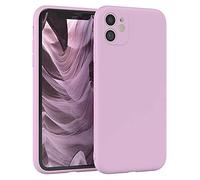EAZY CASE Coque de protection en silicone pour iPhone 11, en silicone violet, souple, résistante aux chocs, avec protection de l'appareil photo - Fine - Protection TPU - Bumper - Lilas pastel mat