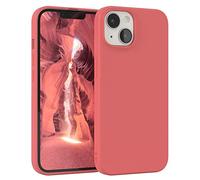 EAZY CASE Coque de protection en silicone pour iPhone 14, en silicone rouge, souple, résistante aux chocs, avec protection de l'appareil photo, fine, protection en TPU, antichoc, rouge clair mat