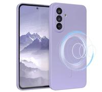 EAZY CASE Coque de protection magnétique en silicone pour Galaxy A56 - En silicone violet - Souple - Résistant aux chocs - Avec protection de l'appareil photo - Fine - En TPU - Bumper - Bleu lavande