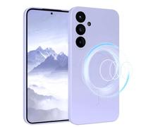 EAZY CASE Coque de protection magnétique en silicone pour Galaxy S25 Plus, en silicone violet, souple, résistante aux chocs, magnétique, avec protection de l'appareil photo - Fine protection en TPU