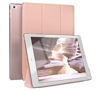 EAZY CASE - Coque de Protection Smartcase pour Tablette iPad Air / 2017/2018, étui de Type Flip avec Support, Fonction Sleep Wake Up, en Similicuir Or Rose