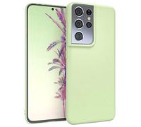 EAZY CASE - Coque en Silicone Compatible avec Galaxy S21 Ultra 5G - Coque de Protection Antichoc Fine et légère pour Galaxy S21 Ultra 5G en Silicone Vert