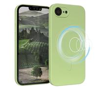 EAZY CASE - Coque en silicone magnétique pour iPhone 16e, coque en silicone verte douce, résistante aux chocs, avec protection magnétique pour téléphone, coque fine, protection avec rabat en TPU