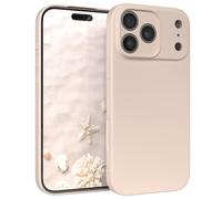 EAZY CASE - Coque en silicone pour iPhone 17 Pro Max, coque en silicone beige souple, élégante et fine, avec protection de caméra, coque de protection premium en TPU, antichoc, en taupe pastel mat
