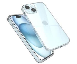 EAZY CASE Coque Premium Crystal en TPU Compatible avec iPhone 15 en Silicone avec Protection caméra, Coque Fine, étui de téléphone, Housse en Silicone, Coque arrière, Transparent
