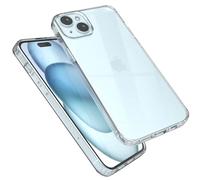 EAZY CASE Coque Premium Crystal en TPU Compatible avec iPhone 15 Plus en Silicone avec Protection caméra, Coque Fine, étui de téléphone, Housse en Silicone, Coque arrière, Transparent