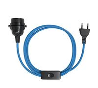 EAZY CASE - Douille de lampe E27 avec câble en tissu [avec interrupteur] - Douille E27 avec câble - Douille de lampe avec interrupteur - Câble de lampe avec douille - Ampoule avec câble - Douille de