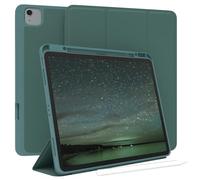 EAZY CASE - Étui de Protection avec Porte-Stylet pour Apple iPad Air 13" M3 (2025) Etui Tablette Housse Touchpen Smartcase détachable Pliable Auto Sleep Wake Up en Vert Nuit