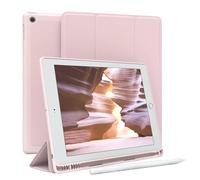 EAZY CASE - Étui de Protection avec Porte-Stylet pour iPad 5 / iPad 6 (2017/2018) 9,7" Etui Tablette Housse Touchpen Smartcase détachable Pliable Auto Sleep Wake Up en Rose
