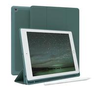 EAZY CASE - Étui de Protection avec Porte-Stylet pour iPad 5 / iPad 6 (2017/2018) 9,7" Etui Tablette Housse Touchpen Smartcase détachable Pliable Auto Sleep Wake Up en Vert Nuit