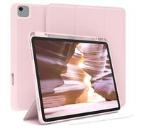 EAZY CASE - Étui de Protection avec Porte-Stylet pour iPad Air 13" (2024) Etui Tablette Housse Touchpen Smartcase détachable Pliable Auto Sleep Wake Up en Rose