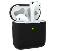 EAZY CASE - Étui de protection pour AirPods 1 & 2 Coque noire en silicone résistant aux chocs avec couvercle Protection anti-rayures Étui en silicone antidérapant pour Airpod Pro 1ère / 2e génération