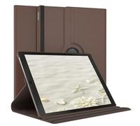 EAZY CASE - Étui pour Tablette Apple iPad Pro 12,9" (2017) Housse de Protection Smart Cover Support Rotatif Pochette Pliante 360° pivotante avec Fonction Stand Cuir synthétique Marron