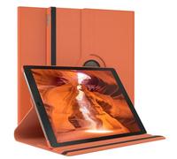 EAZY CASE - Étui pour Tablette Apple iPad Pro 12,9" (2017) Housse de Protection Smart Cover Support Rotatif Pochette Pliante 360° pivotante avec Fonction Stand Cuir synthétique Orange