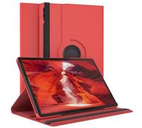 EAZY CASE - Étui pour Tablette Galaxy Tab S9 FE Plus Housse de Protection Smart Cover Support Rotatif Pochette Pliante 360° pivotante avec Fonction Stand Cuir synthétique Rouge