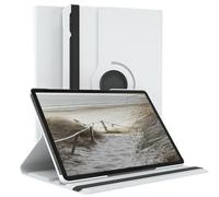 EAZY CASE - Étui pour Tablette Galaxy Tab S9 Plus Housse de Protection Smart Cover Support Rotatif Pochette Pliante 360° pivotante avec Fonction Stand Cuir synthétique Blanc