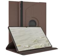 EAZY CASE - Étui pour Tablette Galaxy Tab S9 Ultra Housse de Protection Smart Cover Support Rotatif Pochette Pliante 360° pivotante avec Fonction Stand Cuir synthétique Marron