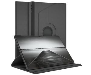 EAZY CASE - Étui pour Tablette Galaxy Tab S9 Ultra Housse de Protection Smart Cover Support Rotatif Pochette Pliante 360° pivotante avec Fonction Stand Cuir synthétique Noir