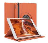 EAZY CASE - Étui pour Tablette iPad 10,2" 2019/2020/2021 Housse de Protection Smart Cover Support Rotatif Pochette Pliante 360° pivotante avec Fonction Stand Cuir synthétique Orange