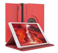EAZY CASE - Étui pour Tablette iPad 10,2" 2019/2020/2021 Housse de Protection Smart Cover Support Rotatif Pochette Pliante 360° pivotante avec Fonction Stand Cuir synthétique Rouge