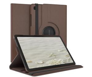 EAZY CASE - Étui pour Tablette Samsung Galaxy Tab A7 Housse de Protection Smart Cover Support Rotatif Pochette Pliante 360° pivotante avec Fonction Stand Cuir synthétique Marron