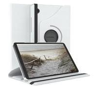 EAZY CASE - Étui pour Tablette Samsung Galaxy Tab A9 Housse de Protection Smart Cover Support Rotatif Pochette Pliante 360° pivotante avec Fonction Stand Cuir synthétique Blanc