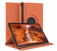 EAZY CASE - Étui pour Tablette Samsung Galaxy Tab S6 Lite Housse de Protection Smart Cover Support Rotatif Pochette Pliante 360° pivotante avec Fonction Stand Cuir synthétique Orange