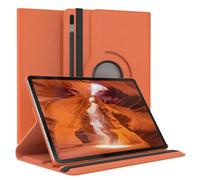 EAZY CASE - Étui pour Tablette Samsung Galaxy Tab S7 FE / 5G Housse de Protection Smart Cover Support Rotatif Pochette Pliante 360° pivotante avec Fonction Stand Cuir synthétique Orange